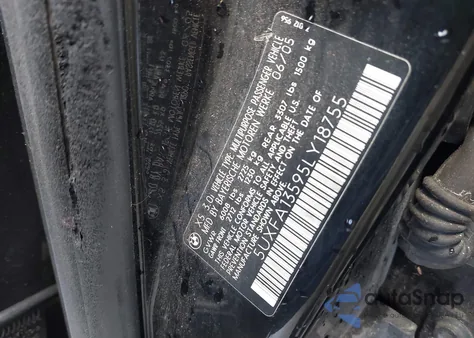 2005 BMW X5 3.0I z USA, uszkodzony, nr VIN 5UXFA13595LY18755